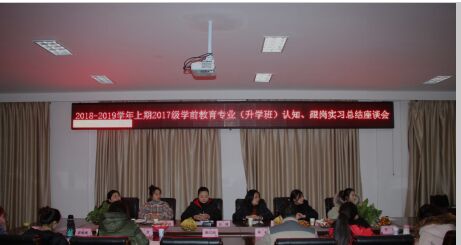 寒梅迎新雪  园丁话实习――2017级学前教育专业升学班认知、跟岗实习总结座谈会
